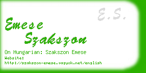 emese szakszon business card